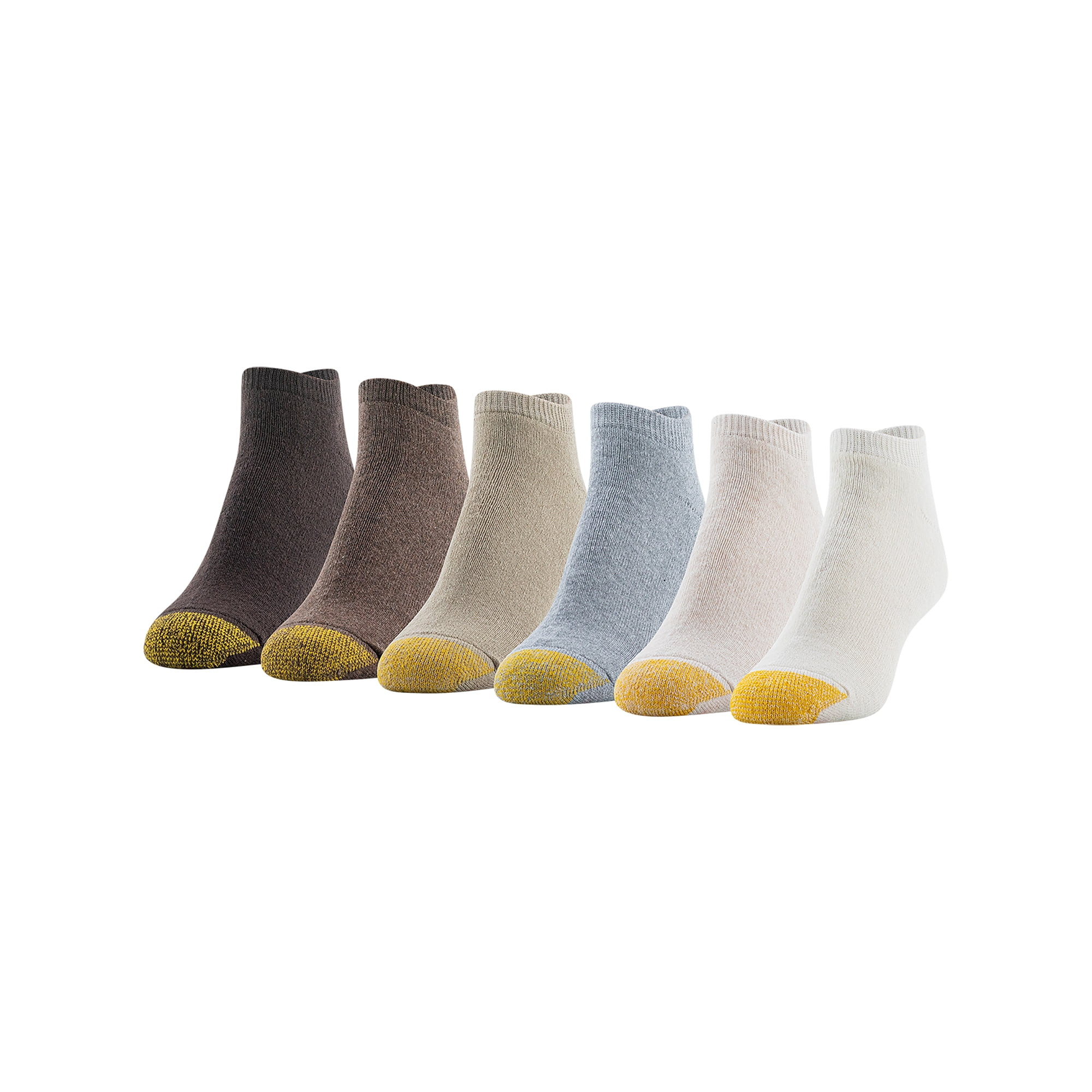 Goldtoe Edition Womens Full Cushion No Show Socks, 6 Pairs | Gildan