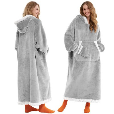 Joyfy wearable blanket hoodie in oversize grey