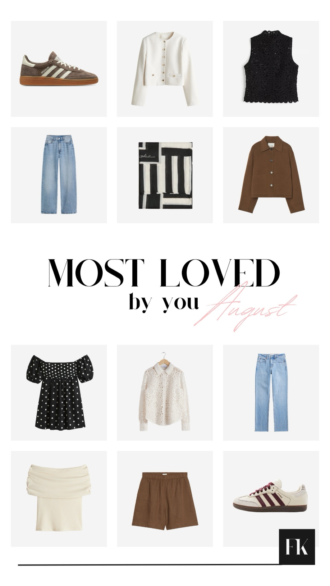 Most Loved by you - August ❤️ last of the summer pieces, perfect layering items with some baggy jeans and collarless jackets making their way in! Of course featuring this seasons best Adidas

#LTKsale #LTKautumn