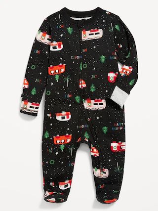 Unisex Sleep &amp; Play 2-Way-Zip Footed One-Piece for Baby | Old Navy (US)