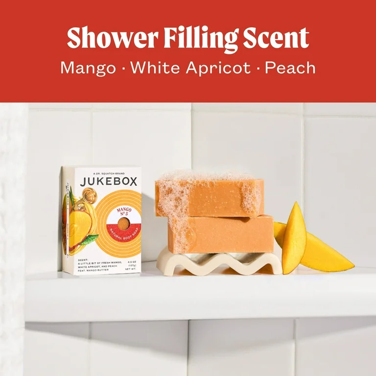 Jukebox Mango No. 5 Natural Bar Soap for Women Bathroom and Bath Soap, 4.5 oz - Walmart.com | Walmart (US)