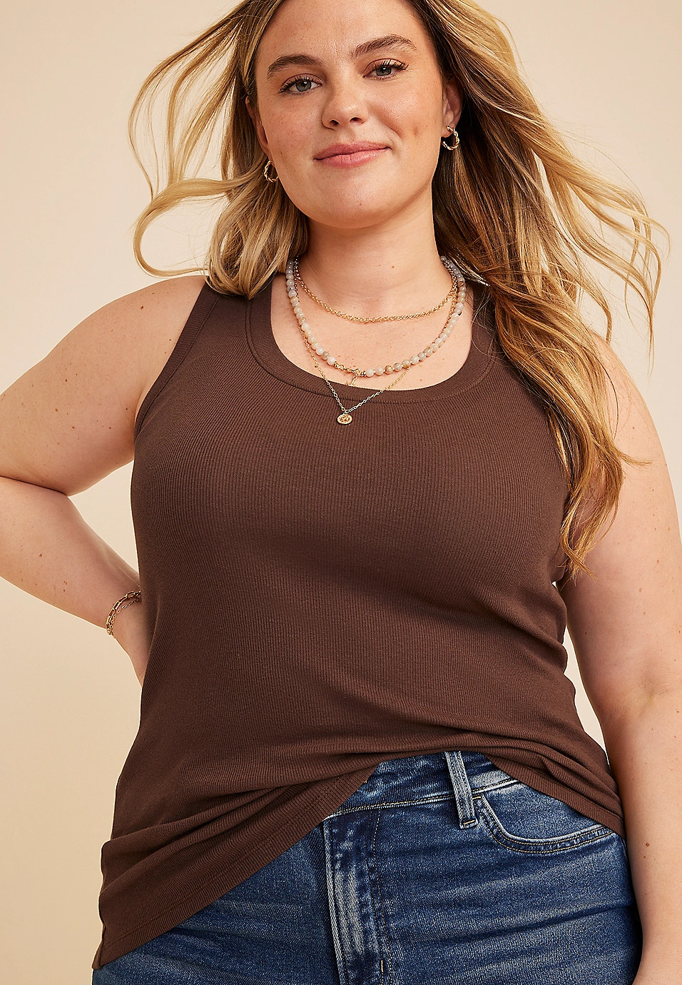 Plus Size 24/7 U Line Tank Top | Maurices
