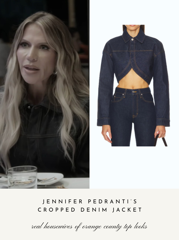 Jennifer Pedranti's Cropped Denim Jacket 

 