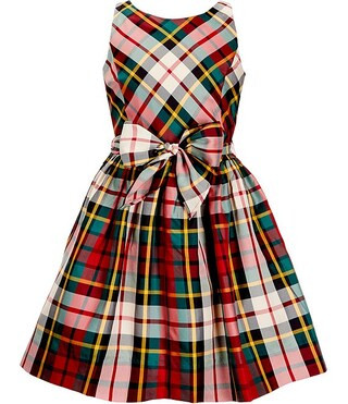 Big Girls Sleeveless Plaid Taffeta Fit-And-Flare Dress | Dillard's