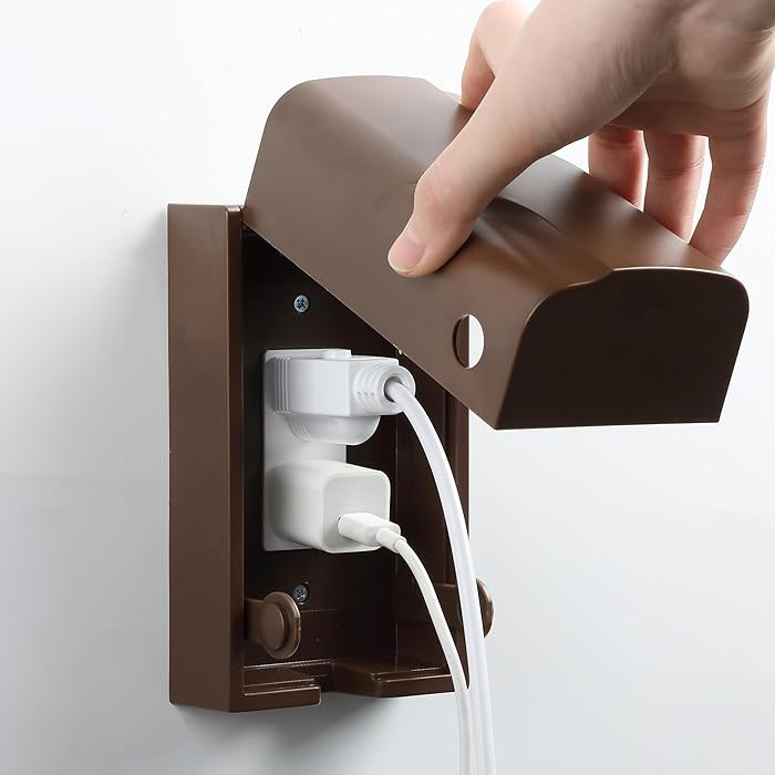 Bates - Baby Safety Outlet Cover Box, Brown, Outlet Covers Baby Proofing, Plug Covers for Electri... | Amazon (US)