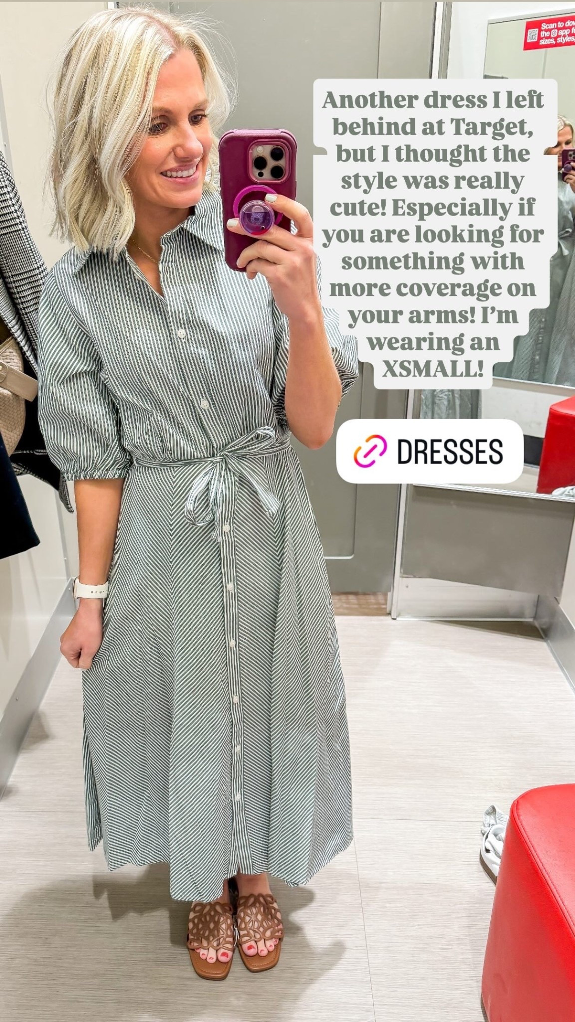 Another dress I left behind at Target, but I thought the style was really cute! Especially if you are looking for something with more coverage on your arms! I’m wearing an XSMALL!