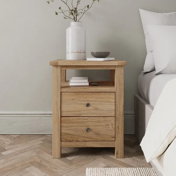 Olney 2 Drawer Bedside Table | Dunelm