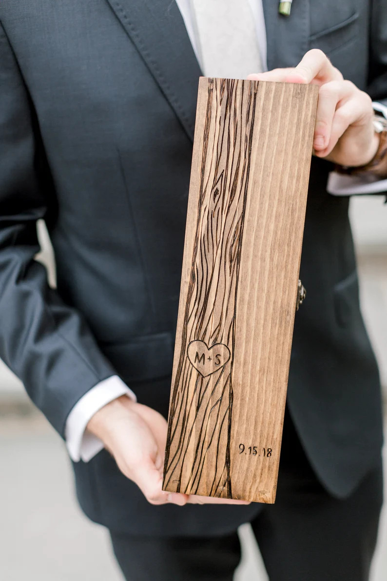 Personalized wine box for your alternative wedding unity | Etsy | Etsy (US)