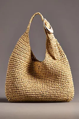 The Love Knot Slouchy Bag: Mini Buckle Raffia Edition | Anthropologie (US)