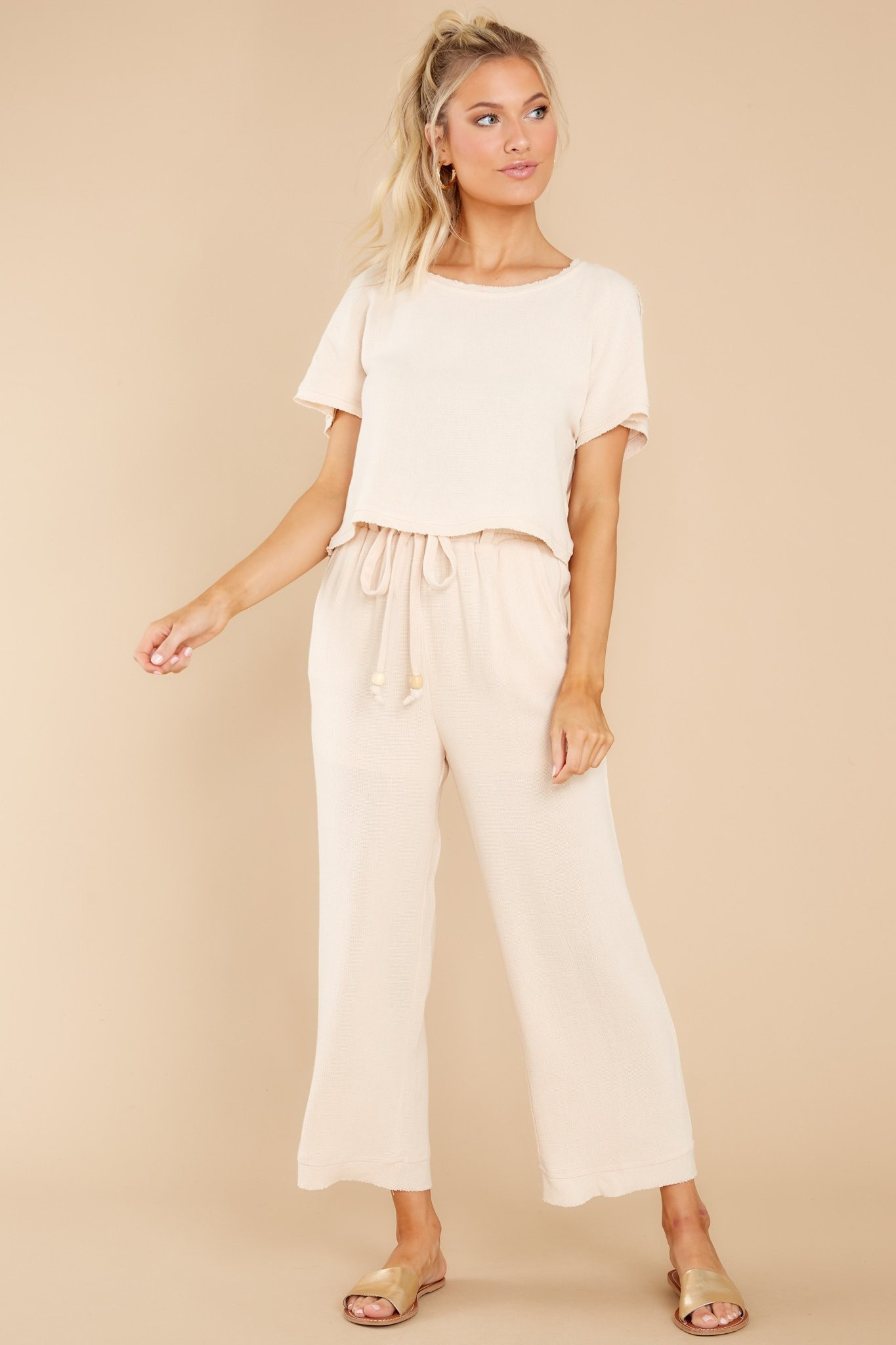 Simple Decisions Sand Two Piece Set | Red Dress 