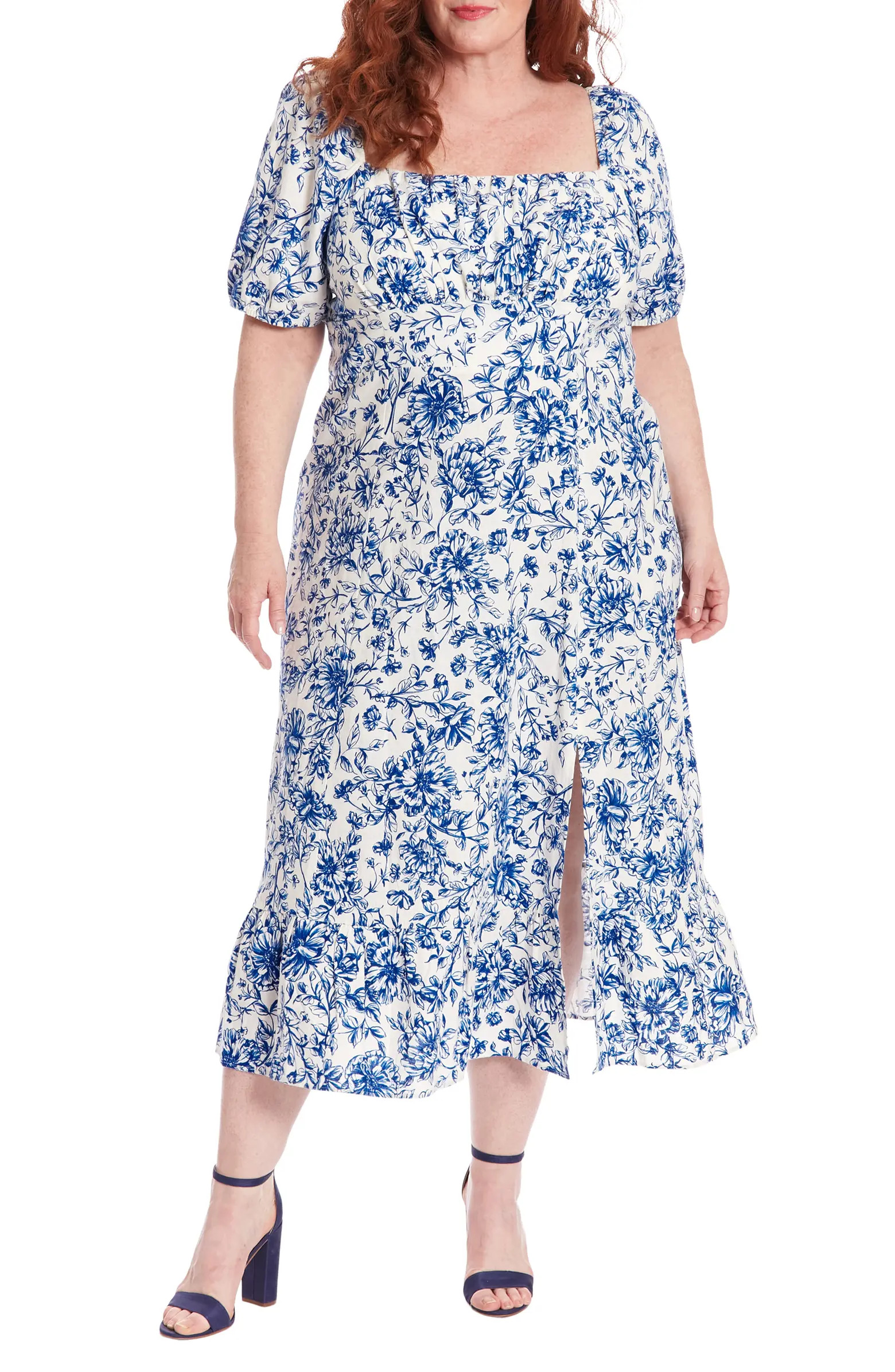 Floral Puff Sleeve Maxi Dress | Nordstrom Rack