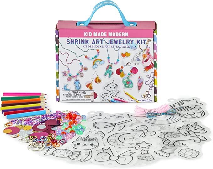 Jewelry Making Kit for Kids - Kid Made Modern Shrink Art Jewelry Kit - Jewelry Craft Kit for Kids | Amazon (US)