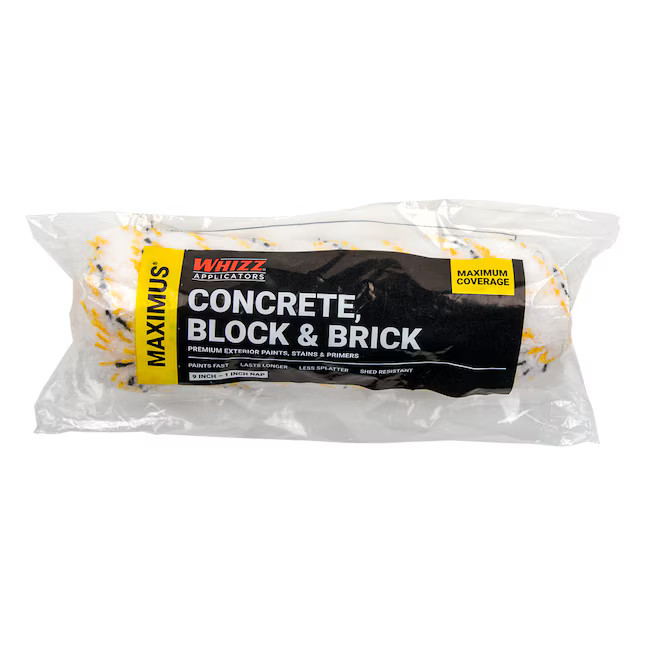 WHIZZ 9-in x 1-in Nap MAXIMUS Concrete, Block, and Brick Standard Woven Polyamide Paint Roller Co... | Lowe's