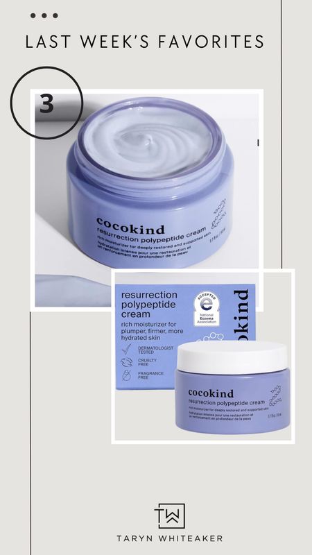 Coco kind peptide cream - love how this makes my face feel! 

#LTKBeauty #LTKFindsUnder50 #LTKHome