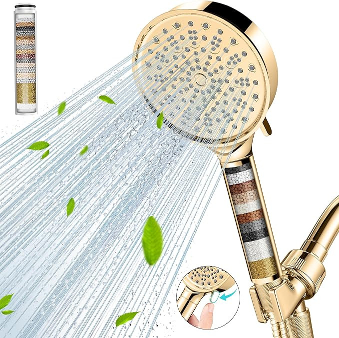 Cobbe Filtered Shower Head with Handheld, High Pressure 6 Spray Mode Showerhead with Filters, Wat... | Amazon (US)