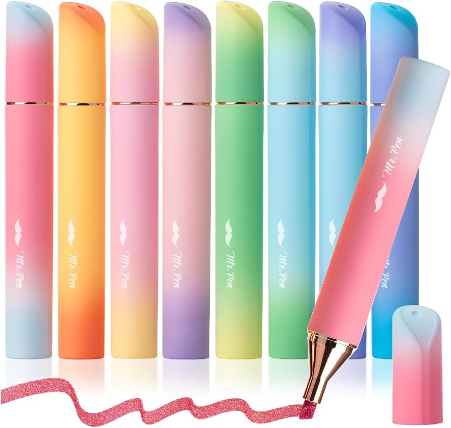 Mr. Pen- Glitter Highlighters, 8 Pack, Sunshine Colors | Amazon (US)