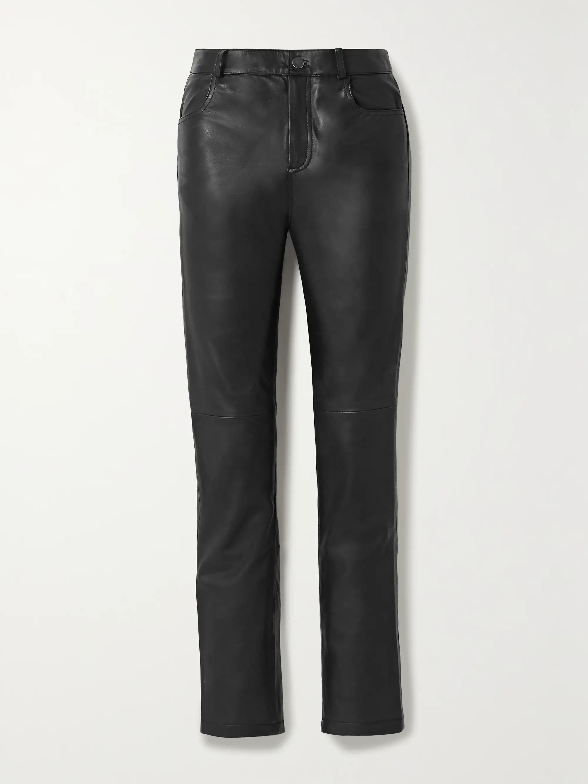 Black + NET SUSTAIN Phoenix leather straight-leg pants | DEADWOOD | NET-A-PORTER | NET-A-PORTER (US)
