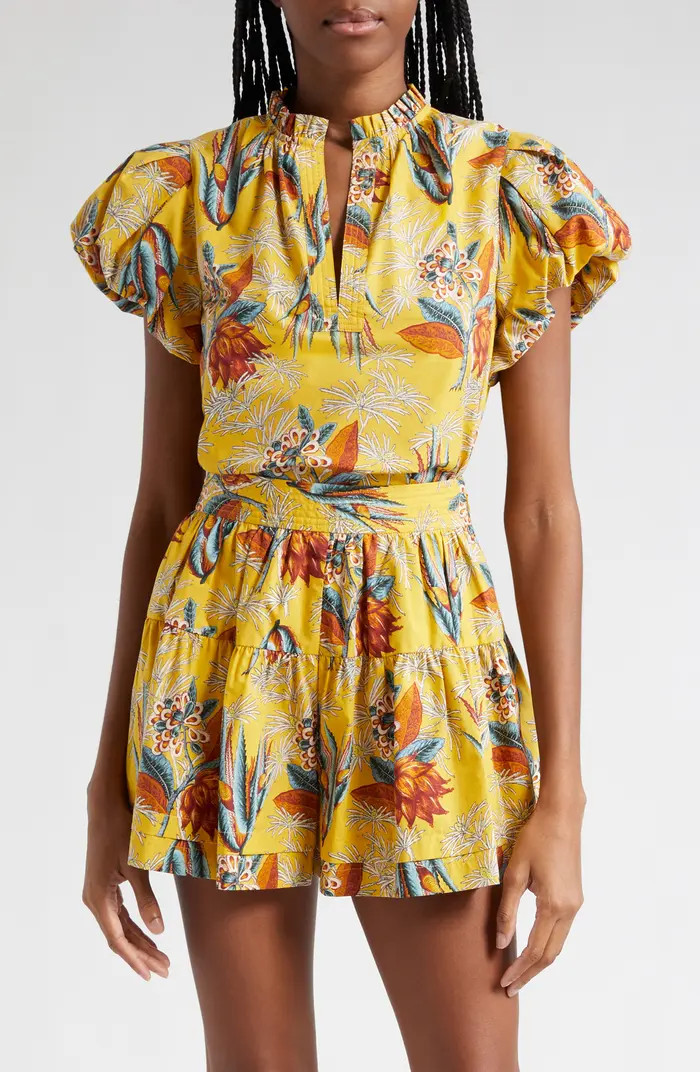Ulla Johnson Klara Floral Cotton Top | Nordstrom | Nordstrom