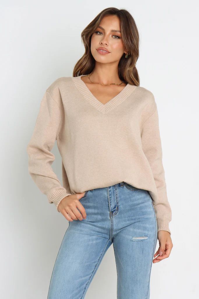 Carla Knit Sweater - Beige | Petal & Pup (US)