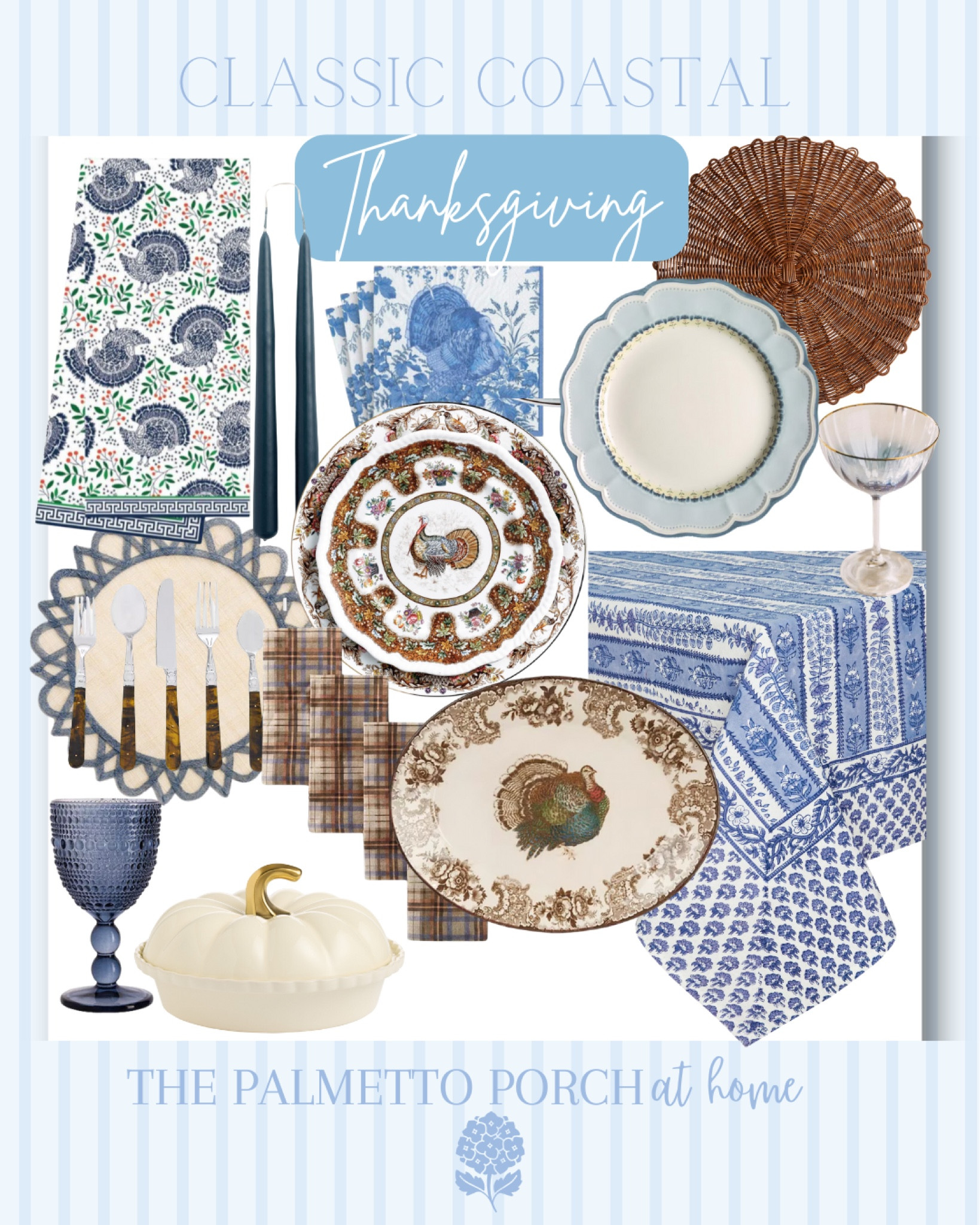 Classic coastal Thanksgiving table & hosting | tablescapes

#LTKHome #LTKHoliday