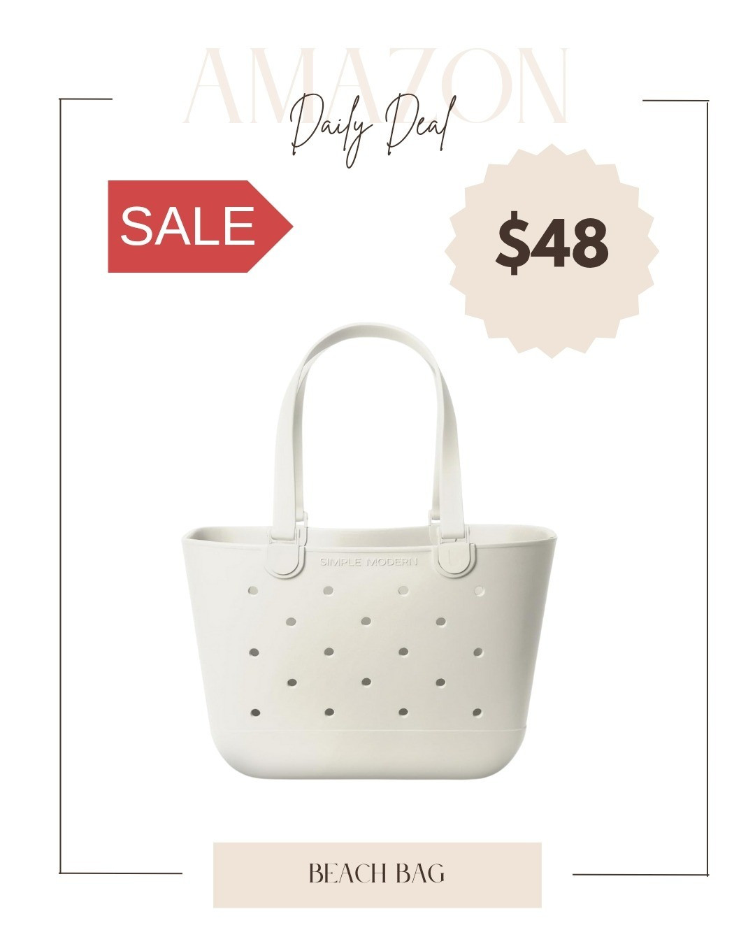 Amazon daily deal Big Spring sale. Bogg bag dupe for under $5]. Perfect for the beach, pool or summer travel days. 

#LTKSaleAlert #LTKFindsUnder50 #LTKFindsUnder100