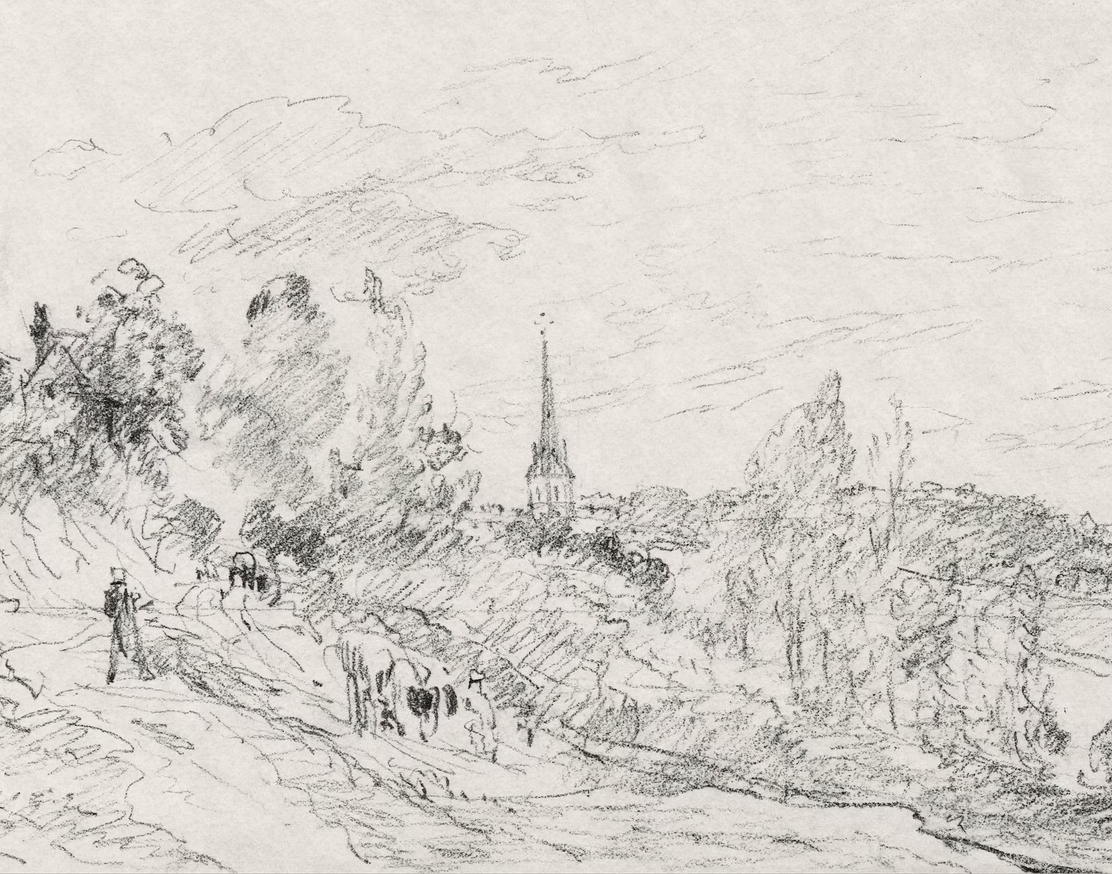 Antique Landscape Sketch Set Printable Vintage Scenery Drawings - Etsy | Etsy (US)