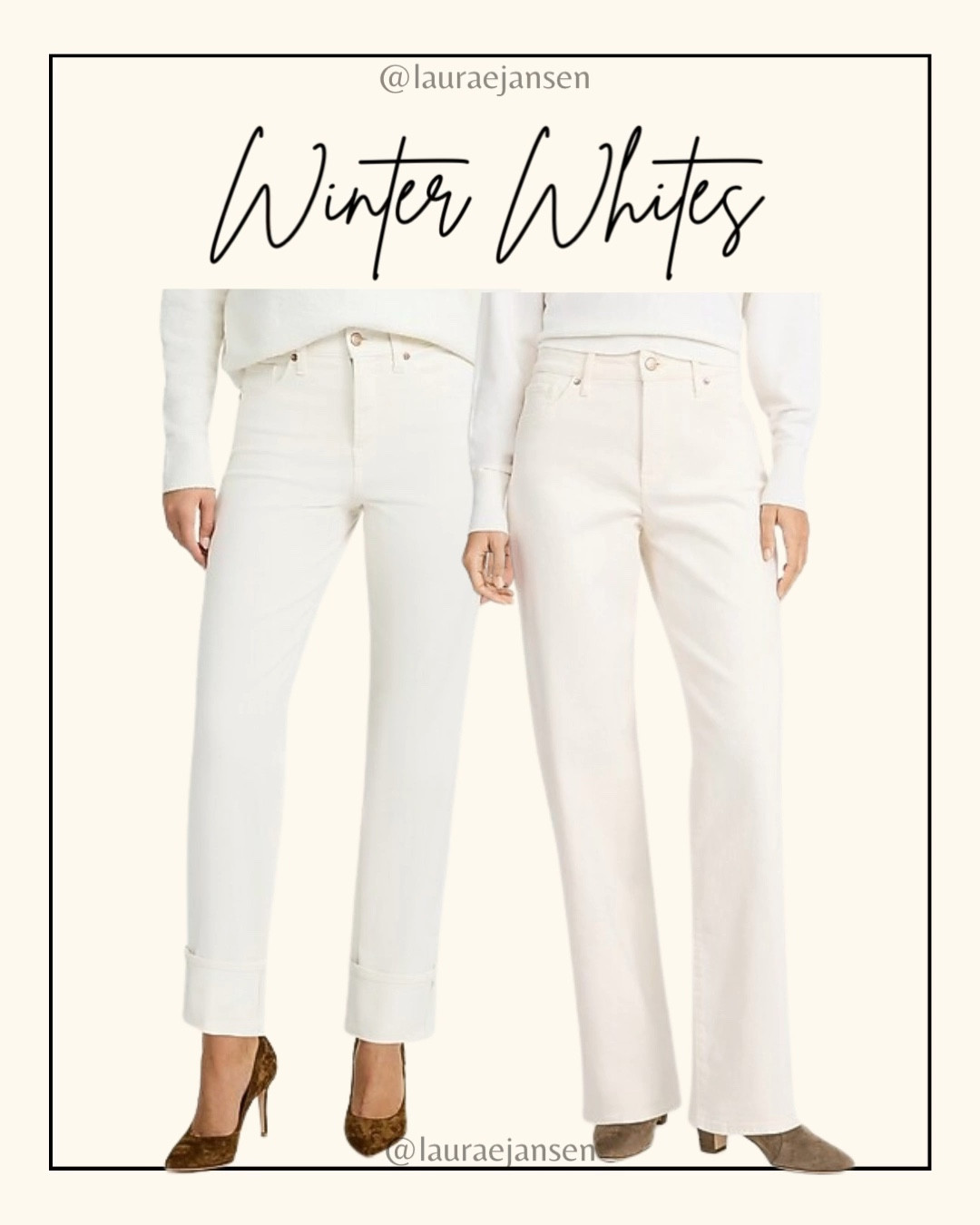 Winter white denim

#LTKootd #LTKTall #LTKHoliday