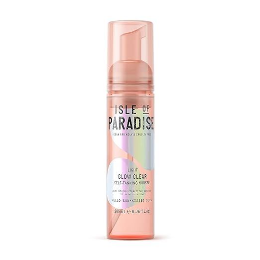 Isle of Paradise Glow Clear Self Tanning Mousse - Color Correcting Tanning Foam, Vegan and Cruelt... | Amazon (US)