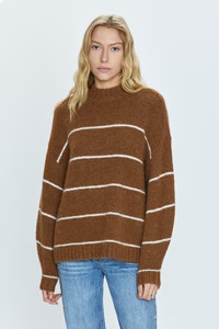 Carlen Sweater - Caramel Stripe | Pistola Denim