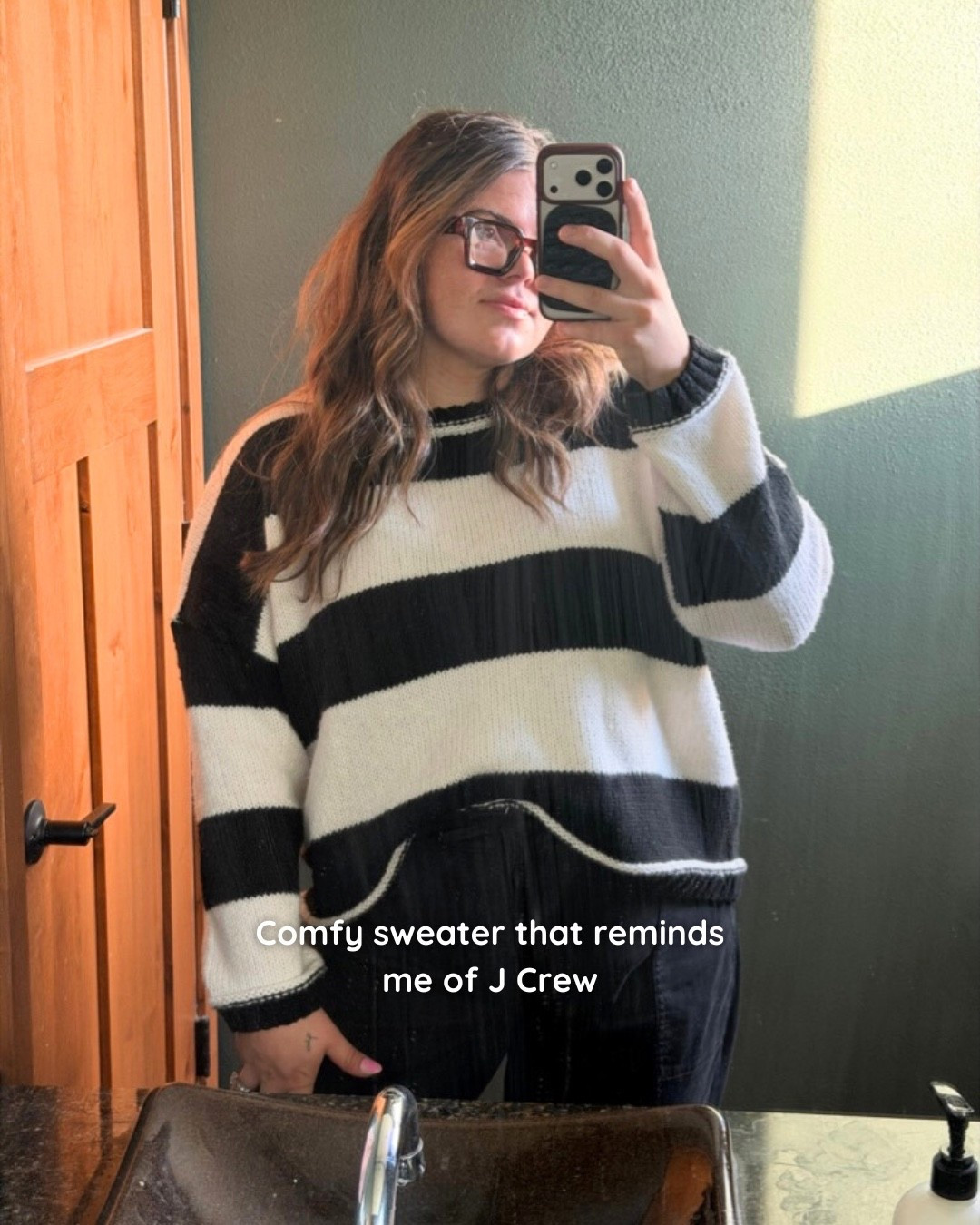 Comfy sweater that reminds me of the j crew roll sweater 👀 

#LTKSeasonal #LTKSaleAlert #LTKMidsize