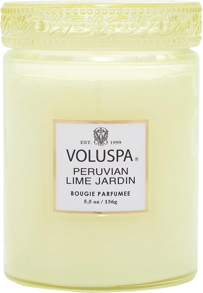 Voluspa Peruvian Lime Jardin Candle | Small Glass Jar | 5.5 Oz. | 50 Hour Burn Time | Hand-Poured... | Amazon (US)