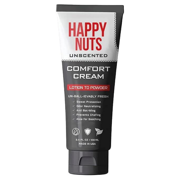 HAPPY NUTS Comfort Cream Deodorant For Men: Anti-Chafing Sweat Defense, Soothing, Odor Control, A... | Amazon (US)