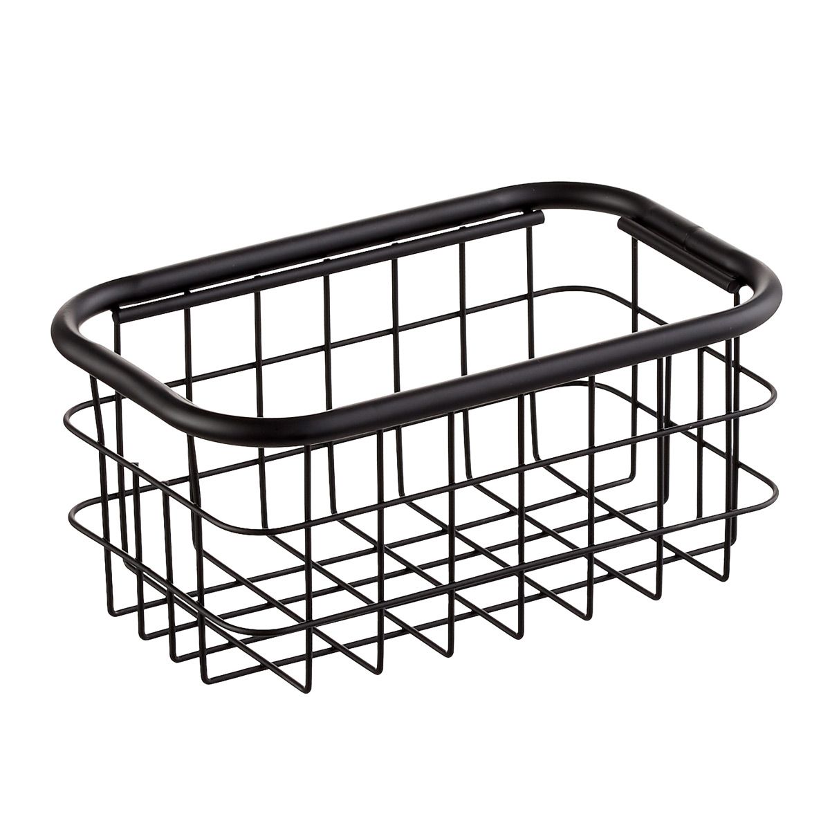 Small Urban Stackable Wire Basket Black | The Container Store