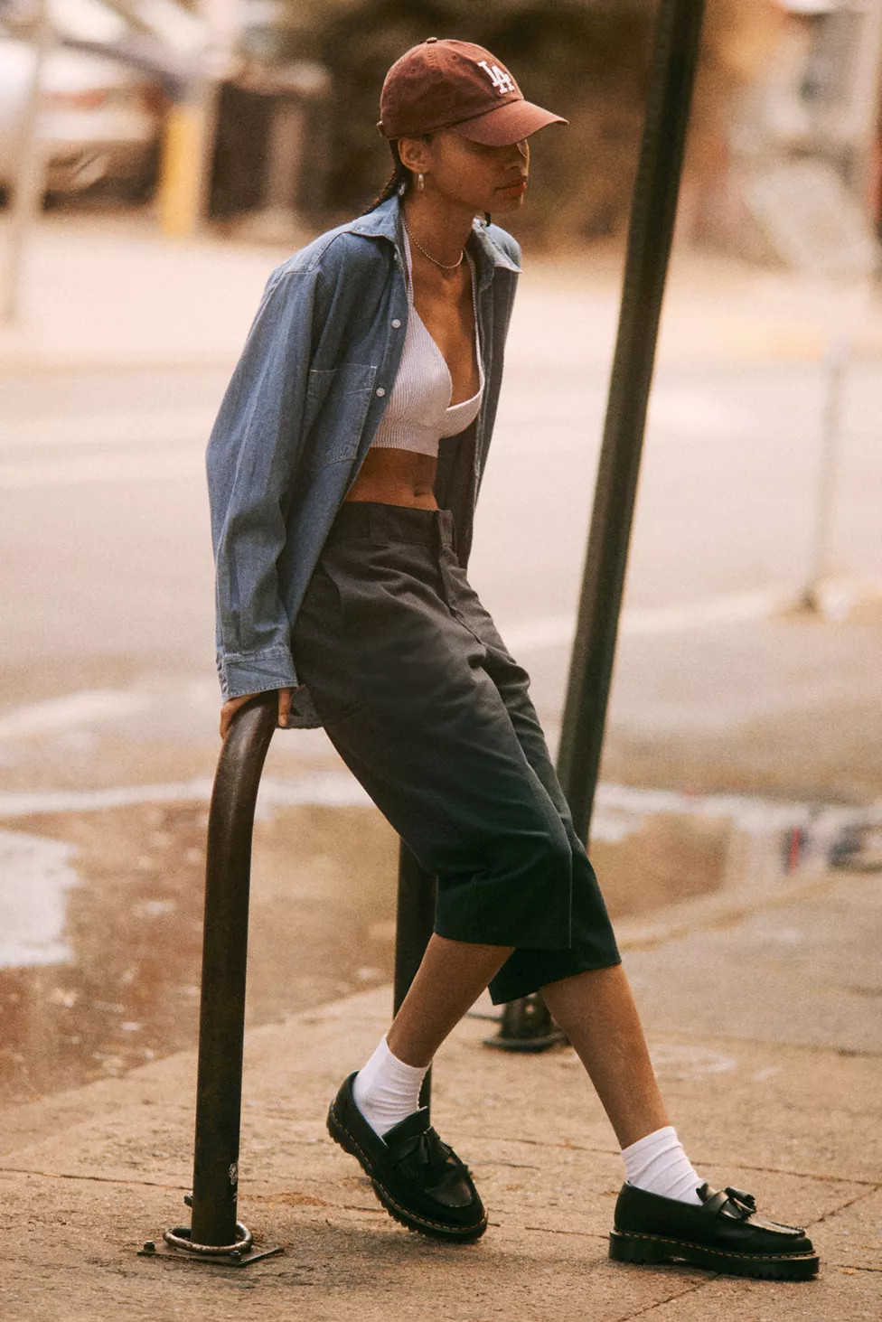 Urban Renewal Vintage Oversized Chambray Shirt | Urban Outfitters (US and RoW)