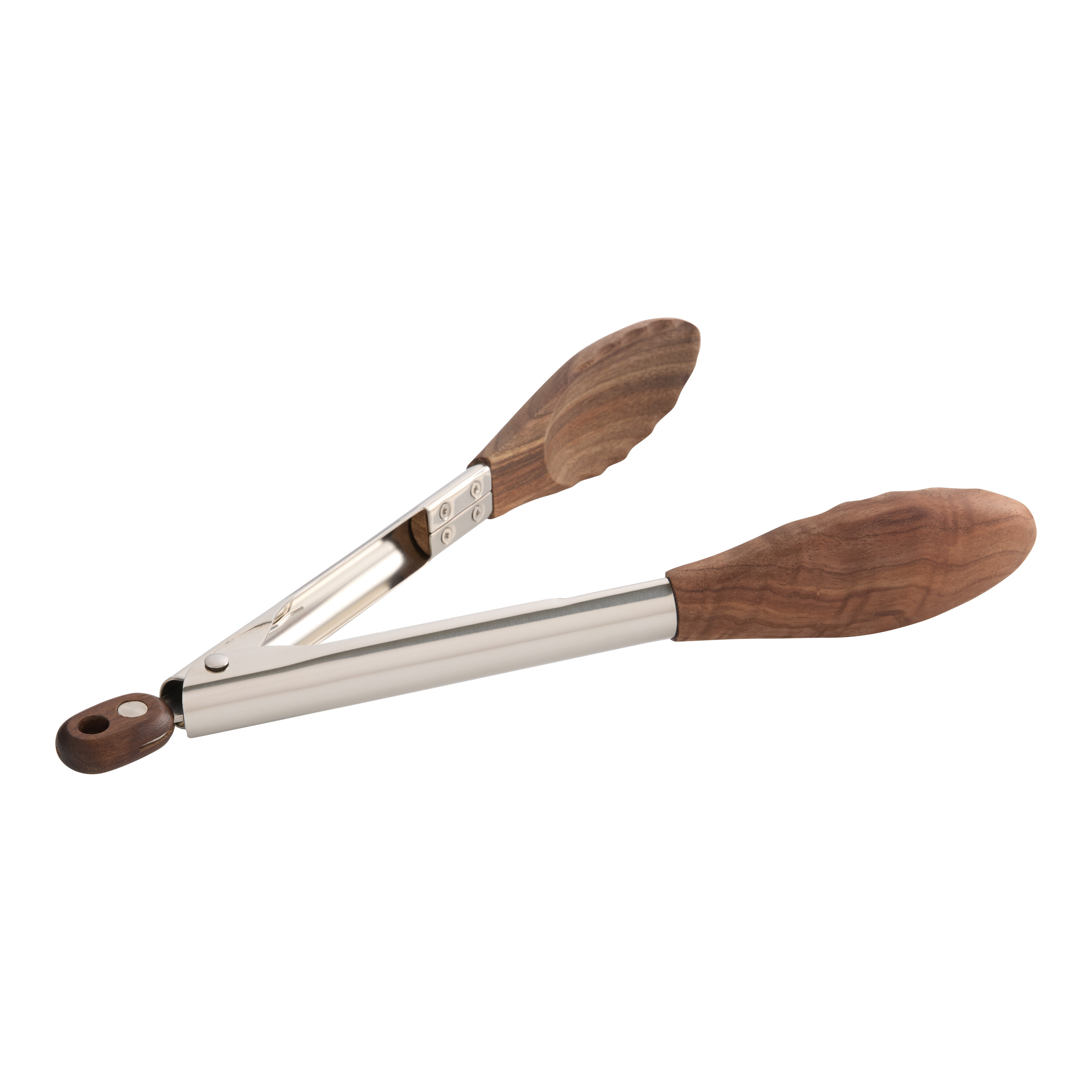 Stainless Steel and Black Walnut Wood Tongs | World Market