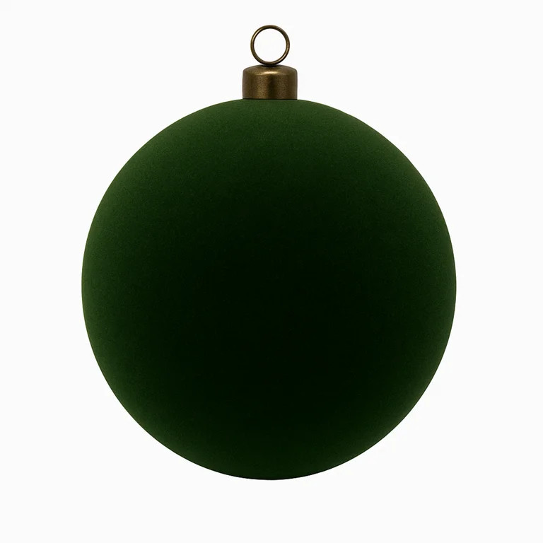 10 Count Green Flocked Ornaments, 4.3. in, by My Texas House | Walmart (US)