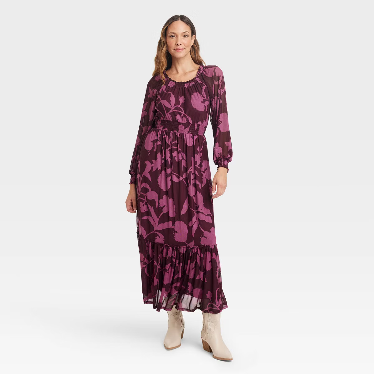 Women's Long Sleeve A-Line Maxi Dress - Knox Rose™ | Target