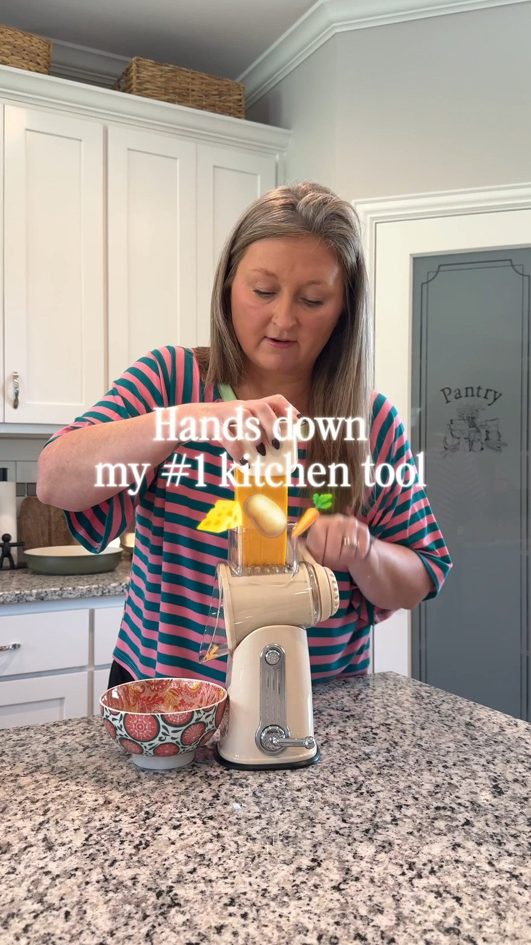 This rotary grater is a must-have in my kitchen. It makes grating cheese, veggies, potatoes, onions literally anything so fast and easy. I had to order another one after our move because I cannot cook without it! 👩‍🍳 Trust me, you’ll use this every single day.

#KitchenTools #CookingMadeEasy #CheeseGrater #MealPrepHacks #HomeCooking

#LTKHome