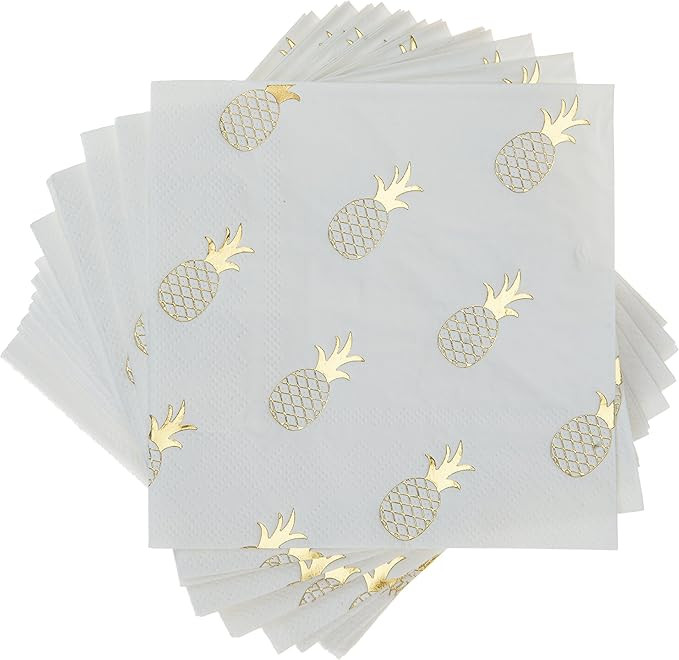 Cakewalk (Party) Pineapple Crush Cocktail Disposable Napkins, Multicolor | Amazon (US)