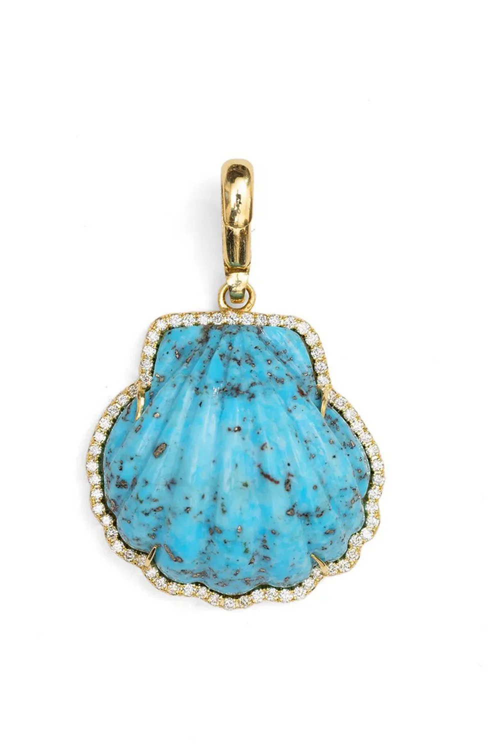 Mini Stone Carved Shell Pendant | Marissa Collections