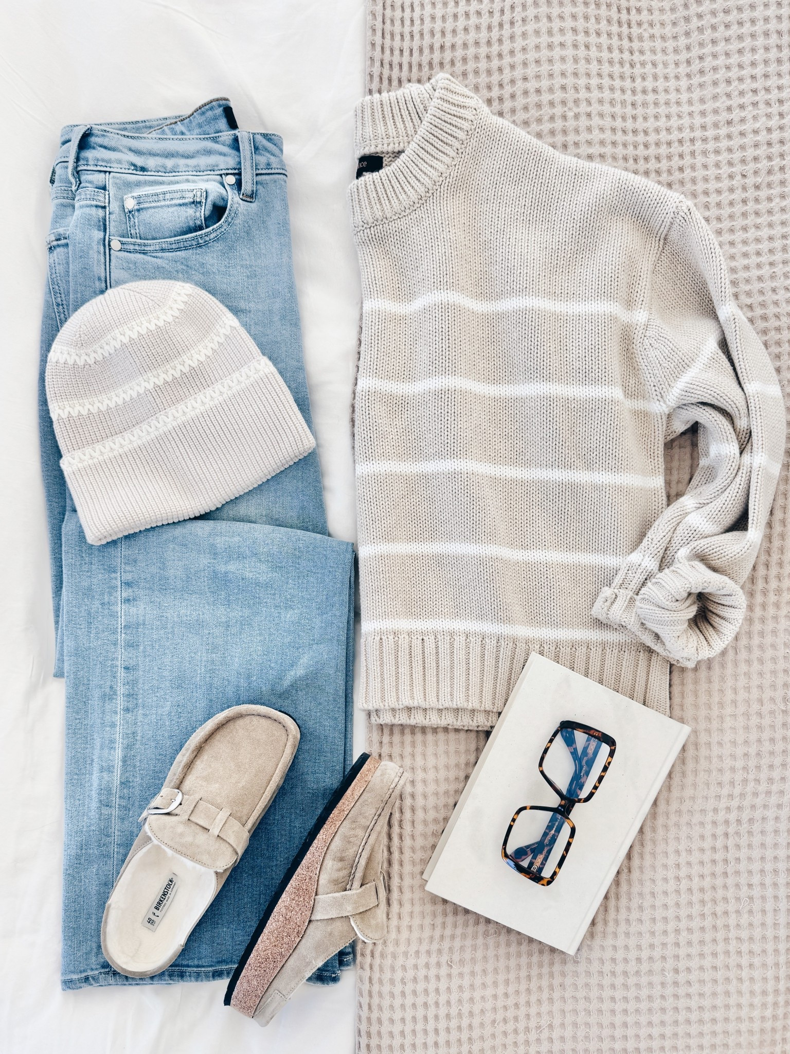 Fall cozy outfit.  My favorite wide leg jeans now come in a 34” inseam for us tall gals!  I have small in the sweater and 27x34 in the jeans. Clogs true to size.  

#LTKFindsUnder50 #LTKTall #LTKShoeCrush