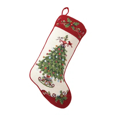 Holly Garden Tree Needlepoint Stocking | Wayfair North America