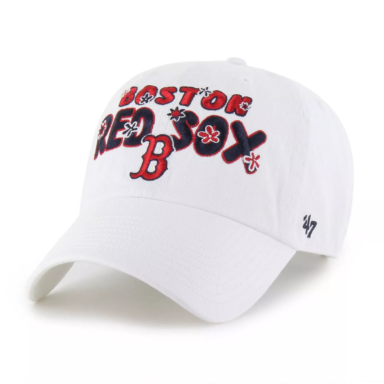 Women's '47 White Boston Red Sox Flower Power Clean Up Adjustable Hat | Kohl's