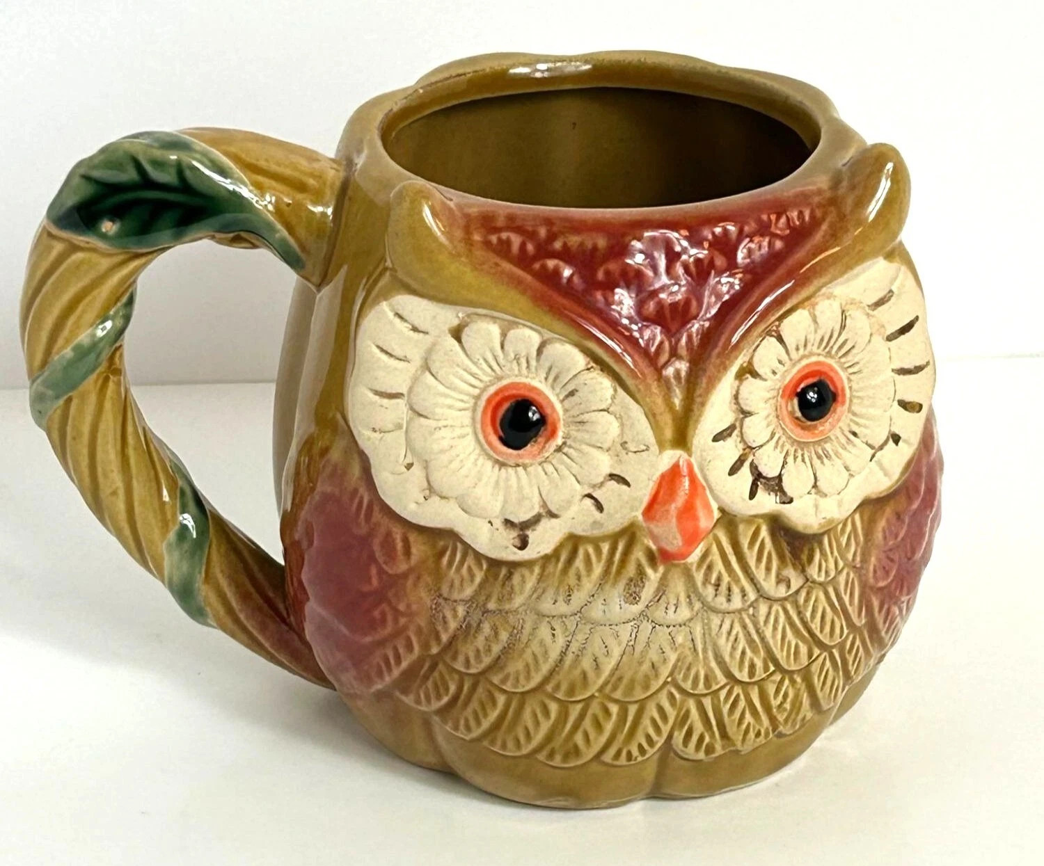 Vintage Cracker Barrel Owl Ceramic Mug 12.8 oz Hand-Painted Coffee Tea Cup With | eBay US