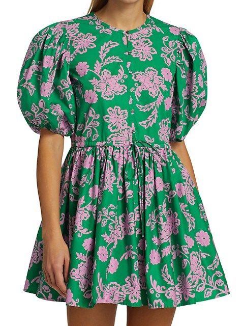 Aurie Cotton Puff-Sleeve Mini Dress | Saks Fifth Avenue