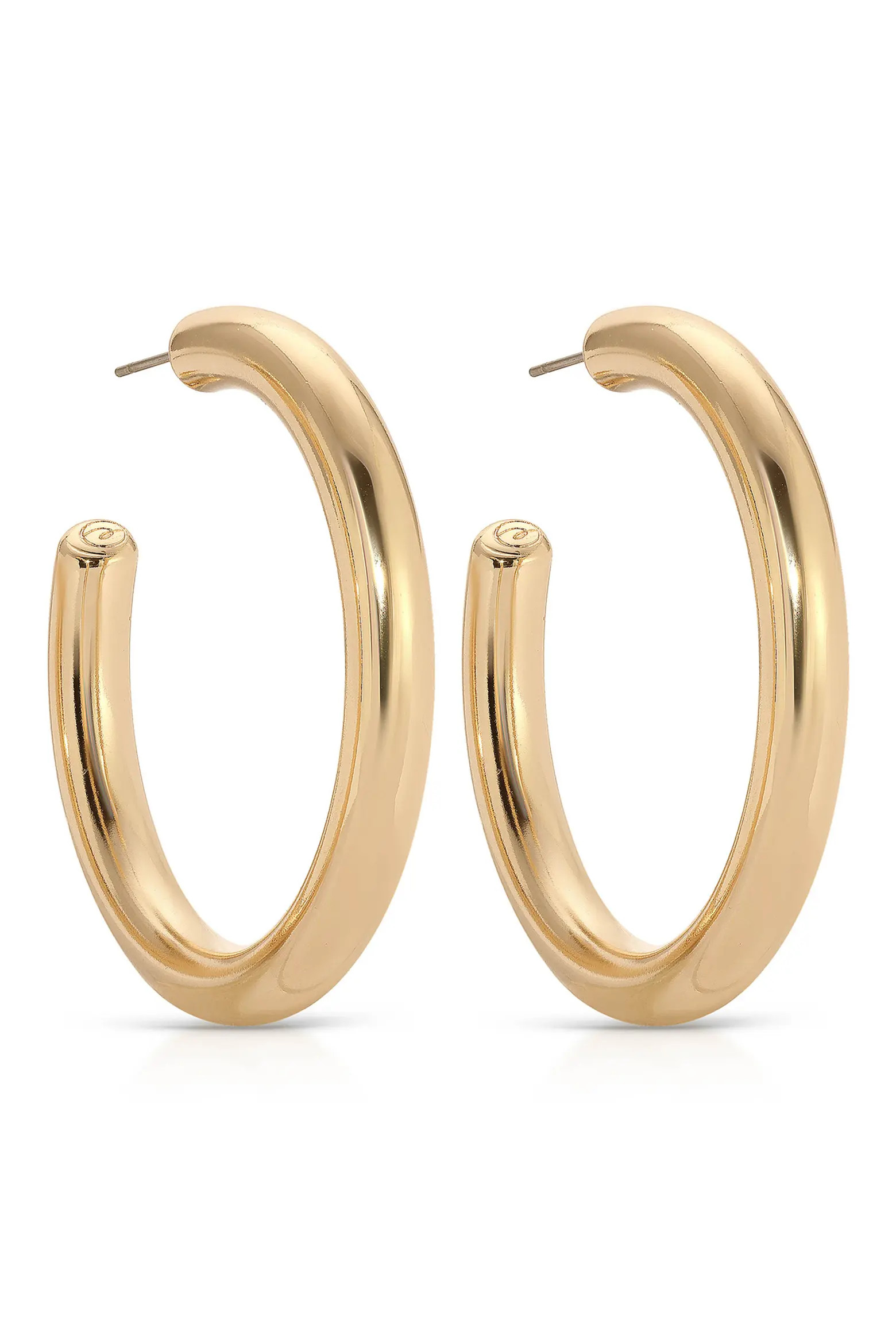 Ettika Large Thick Classic Hoop Earrings in Gold at Nordstrom | Nordstrom