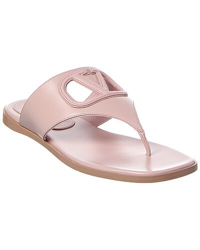 Valentino VLogo Signature Leather Sandal | Gilt & Gilt City