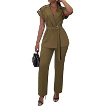 Salimdy Women's 2 Piece Pant Suits Business Casual Outfits | Amazon (US)