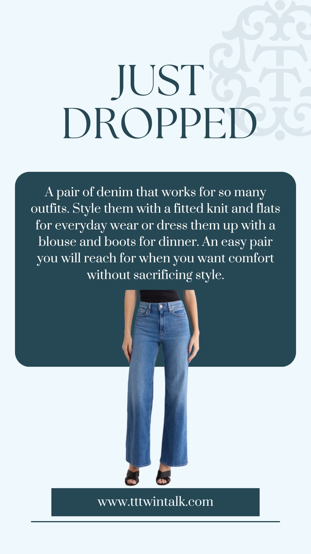 A pair of denim that works for so many outfits. Style them with a fitted knit and flats for everyday wear or dress them up with a blouse and boots for dinner. An easy pair you will reach for when you want comfort without sacrificing style.

#LTKMidsize #LTKOver40 #LTKSeasonal