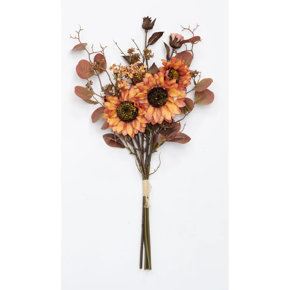 22" Artificial Sunflowers and Fall Leaves Bouquet | Wayfair North America